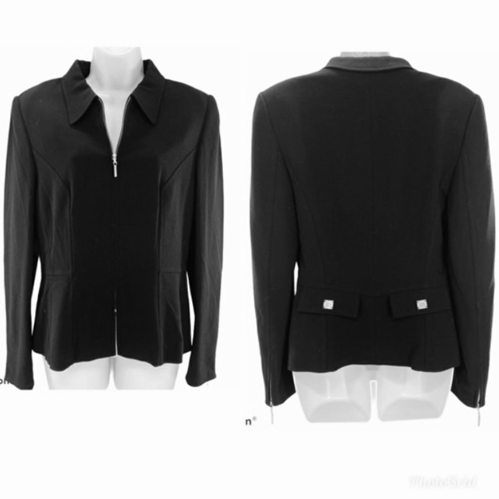 ESCADA Black Zip up Blazer Suit Jacket